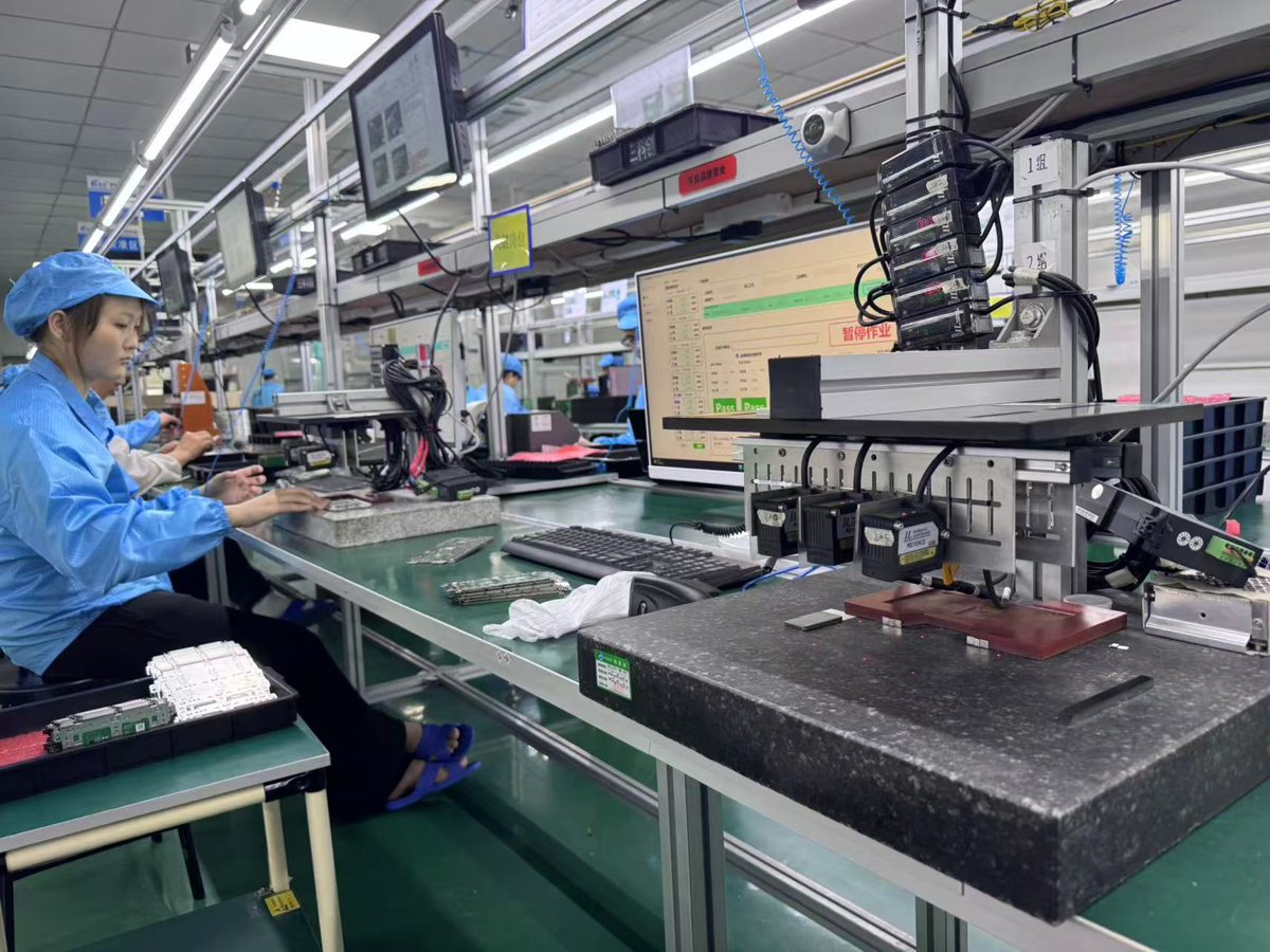 Functional test station at Sunwin's manufacturing base in Shenzhen