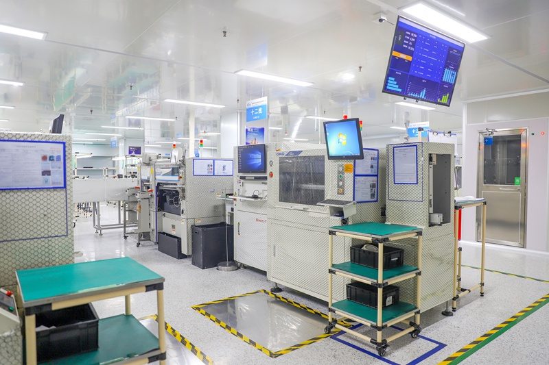 SMT line with printing and placement at Sunwin's manufacturing base in Shenzhen