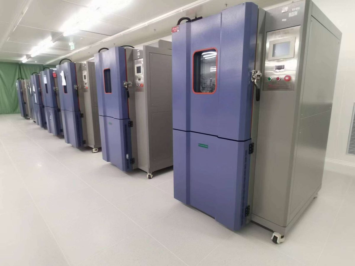 Temperature and humidity test chambers at Sunwin's manufacturing base in Shenzhen