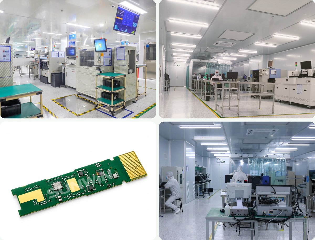 Sunwin manufacturing base: SMT production line, optoelectronic packaging cleanroom and 800G optical transceiver PCBA OEM